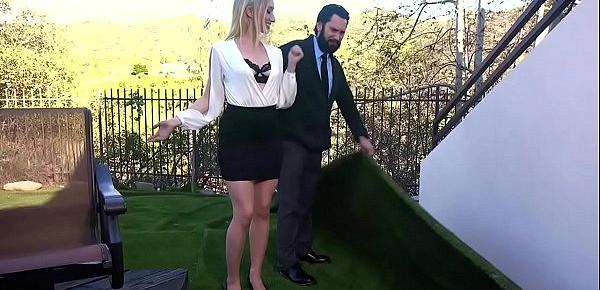  Blonde seller lets buyers fucking her